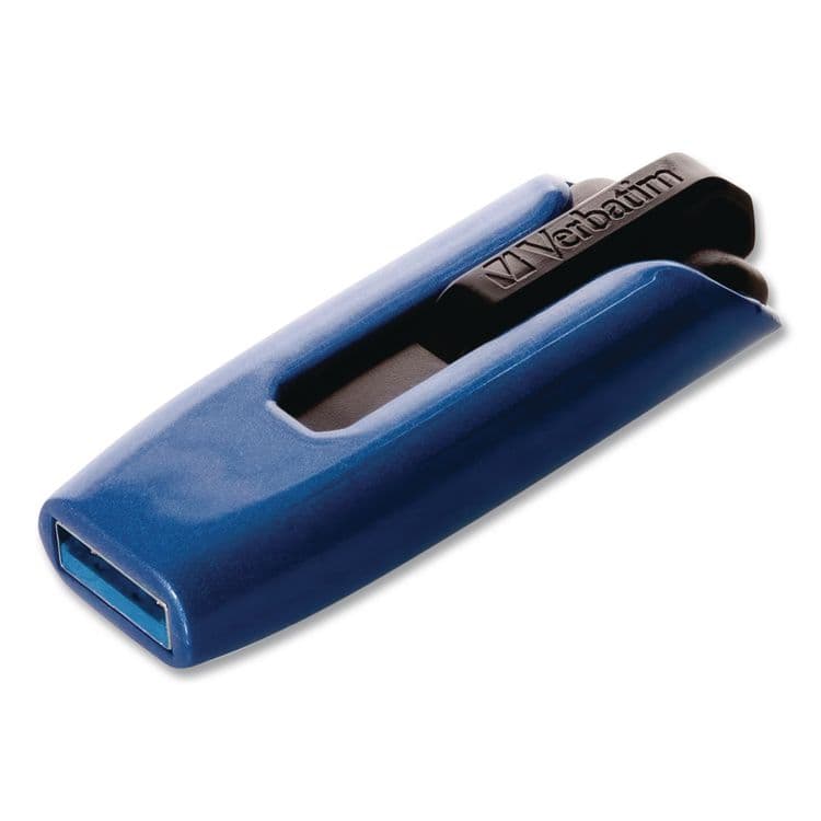 VERBATIM CORPORATION V3 Max USB 3.0 Flash Drive, 256 GB, Blue (VER49809) thumbnail 2