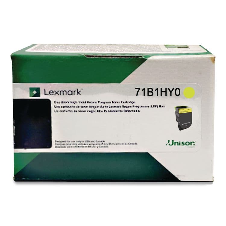 LEXMARK INT'L, . 71B1HY0 Unison High-Yield Toner, 3,500 Page-Yield, Yellow (LEX71B1HY0) thumbnail 2