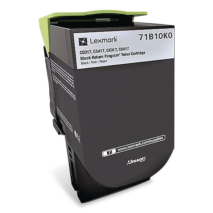 LEXMARK INT'L, . 71B10K0 Unison Toner, 3,000 Page-Yield, Black (LEX71B10K0) thumbnail 2