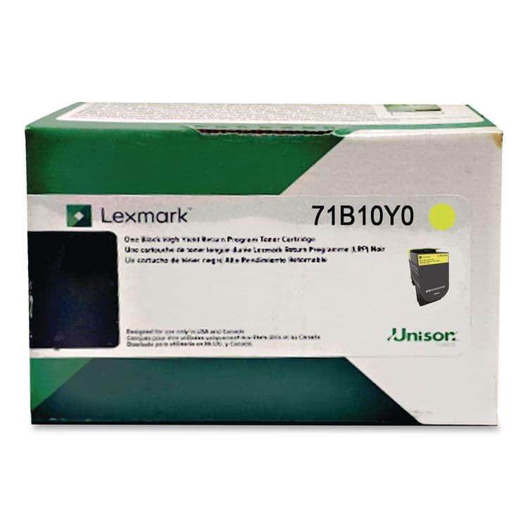 LEXMARK INT'L, . 71B10Y0 Unison Toner, 2,300 Page-Yield, Yellow (LEX71B10Y0) thumbnail 2