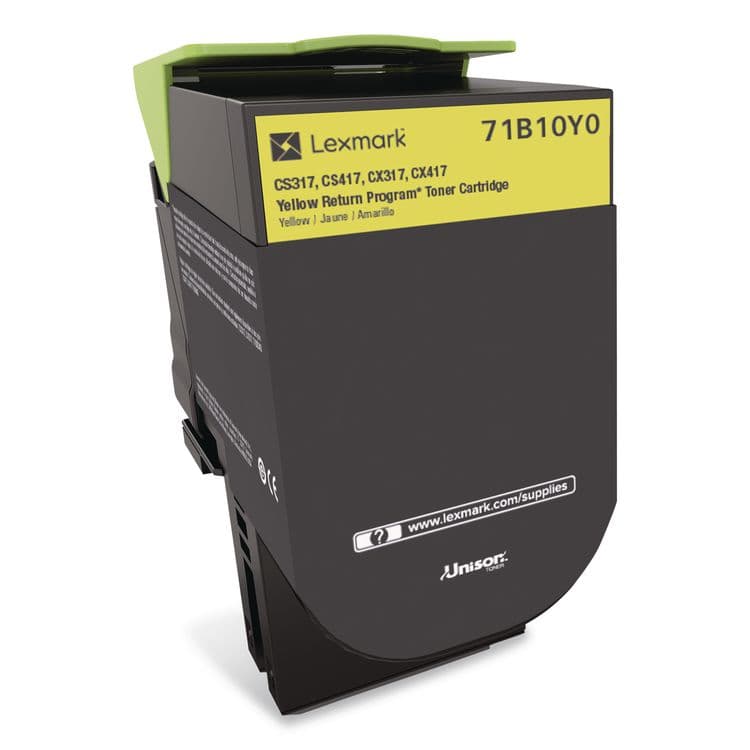 LEXMARK INT'L, . 71B10Y0 Unison Toner, 2,300 Page-Yield, Yellow (LEX71B10Y0) thumbnail 3
