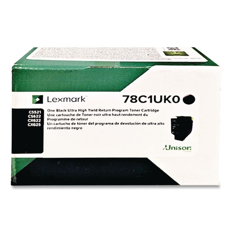 LEXMARK INT'L, . 78C1UK0 Return Program Toner, 10,500 Page-Yield, Black (LEX78C1UK0) thumbnail 2