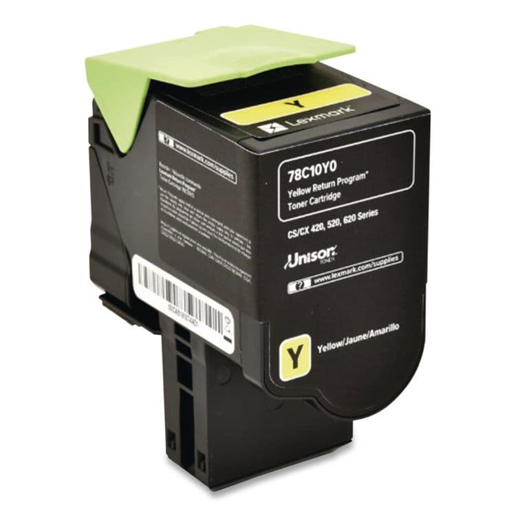LEXMARK INT'L, . 78C10Y0 Return Program Toner, 1,400 Page-Yield, Yellow (LEX78C10Y0) thumbnail 2
