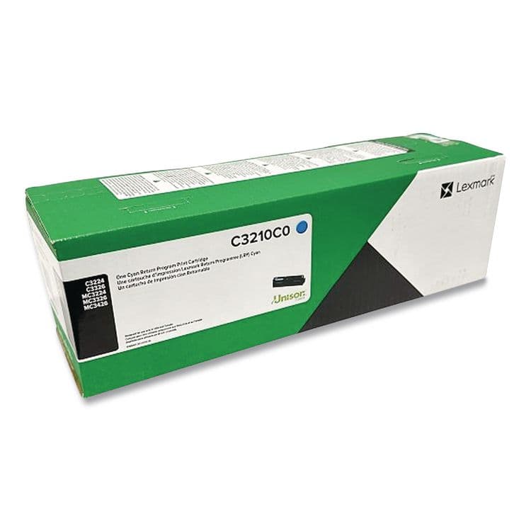 LEXMARK INT'L, . C3210C0 Return Program Toner, 1,500 Page-Yield, Cyan (LEXC3210C0) thumbnail 2
