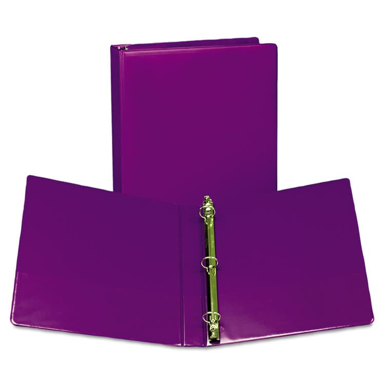 SAMSILL CORPORATION Earth's Choice Plant-Based Durable Fashion View Binder, 3 Rings, 1" Capacity, 11 x 8.5, Purple, 2/Pack (SAMU86308)