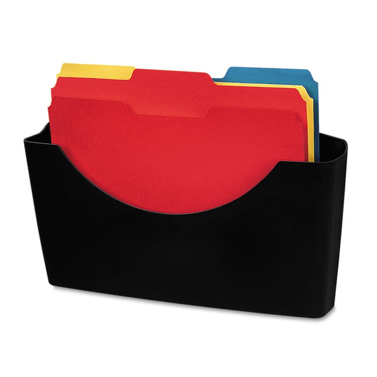 FELLOWES MFG. CO. Plastic Partition Additions File Pocket, Letter Size, 14" x 2.5" x 7.75", Dark Graphite (FEL75275) thumbnail 4