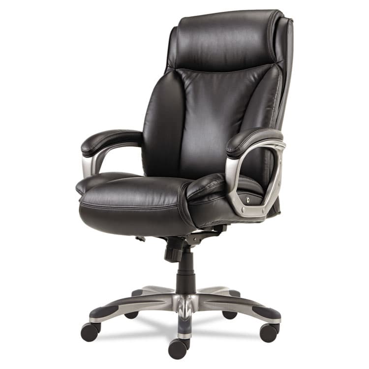 ALERA Alera Veon Series Executive High-Back Bonded Leather Chair, Supports Up to 275 lb, Black Seat/Back, Graphite Base (ALEVN4119)