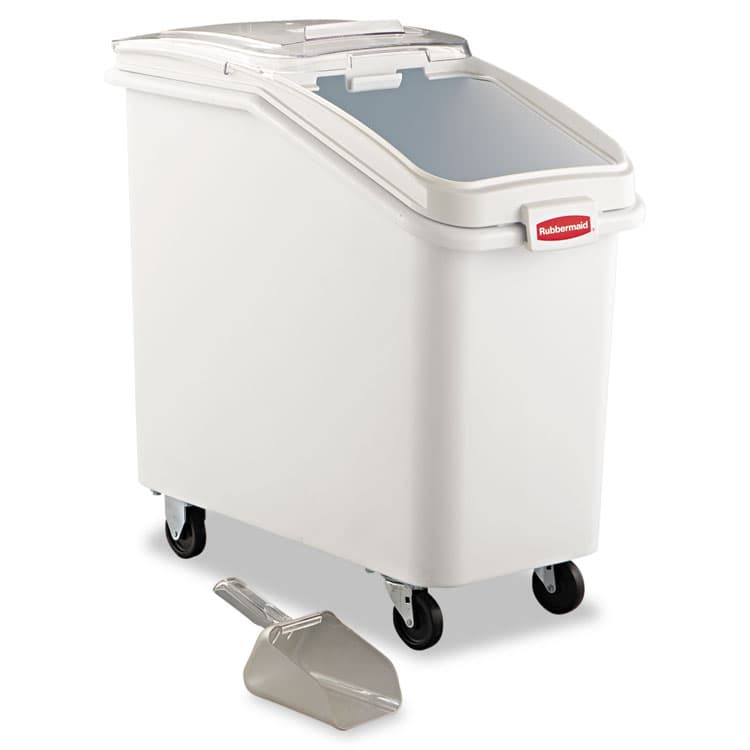 RUBBERMAID COMMERCIAL PROD. ProSave Mobile Ingredient Bin, 26.18 gal, 15.5 x 29.5 x 28, White, Plastic (RCP360288WHI) thumbnail 3