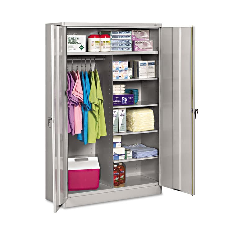 TENNSCO Jumbo Combination Steel Storage Cabinet, 48w x 24d x 78h, Light Gray (TNNJ2478SUCLGY)