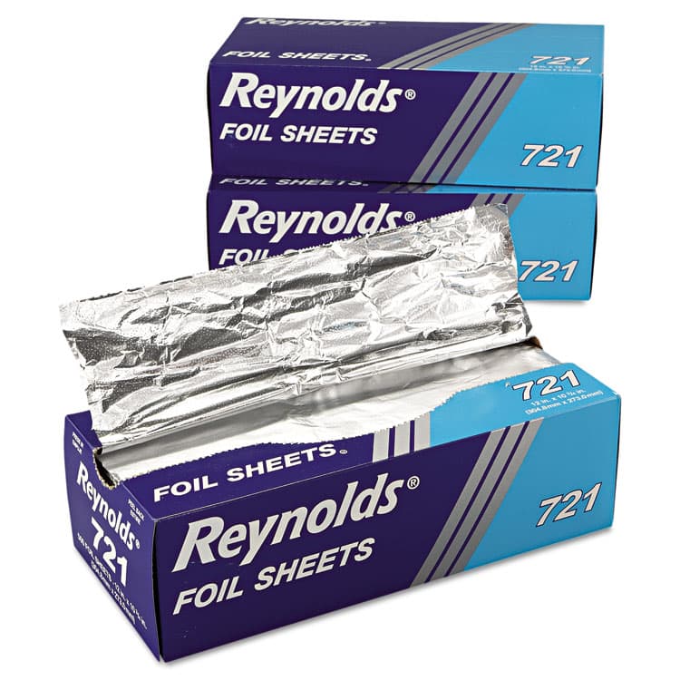 REYNOLDS FOOD PACKAGING Interfolded Aluminum Foil Sheets, 10.75 x 12, 500/Box, 6 Boxes/Carton (RFP721) thumbnail 2