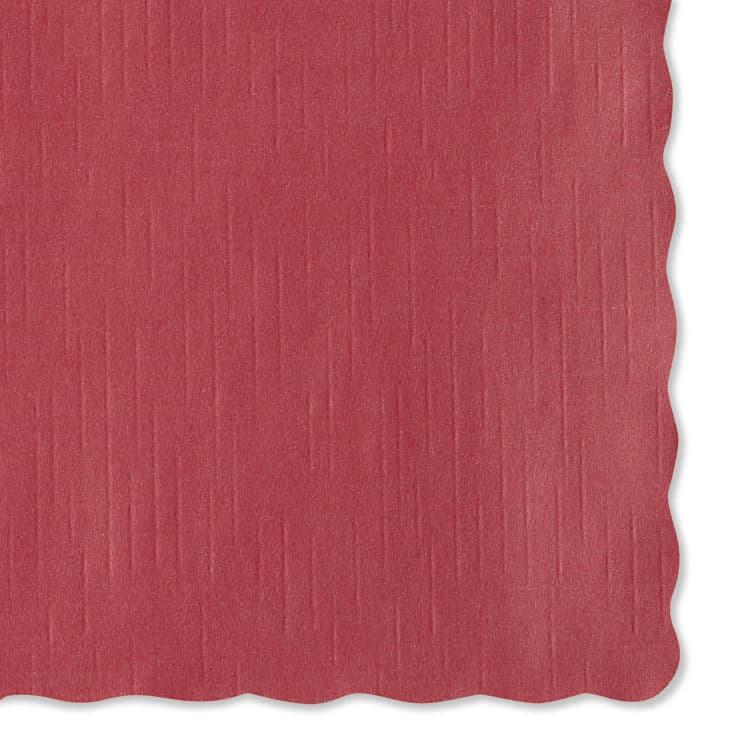 HOFFMASTER Placemats, Smooth Surface, Scalloped Edges, 13.5" x 9.5", Red, 1,000/Carton (HFM310521) thumbnail 2