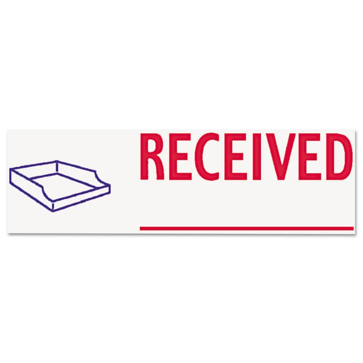 SHACHIHATA . U.S.A. Two-Color Title Stamp, RECEIVED, Blue/Red (XST2030) thumbnail 2