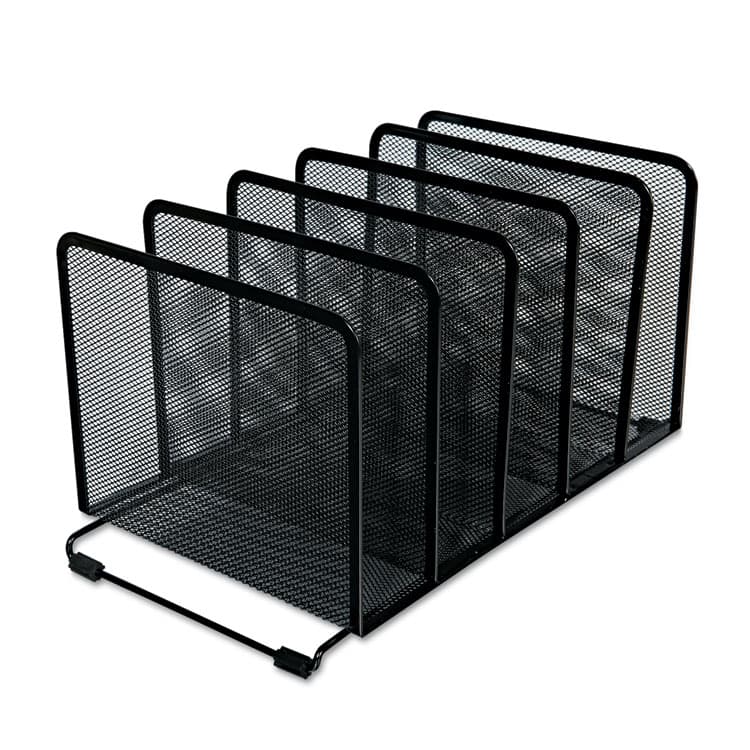 UNIVERSAL OFFICE PRODUCTS Deluxe Mesh Stacking Sorter, 5 Sections, Letter to Legal Size Files, 14.63" x 8.13" x 7.5", Black (UNV20001) thumbnail 3