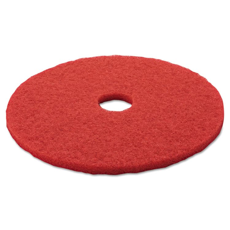 3M/COMMERCIAL TAPE DIV. Low-Speed Buffer Floor Pads 5100, 20" Diameter, Red, 5/Carton (MMM08395)