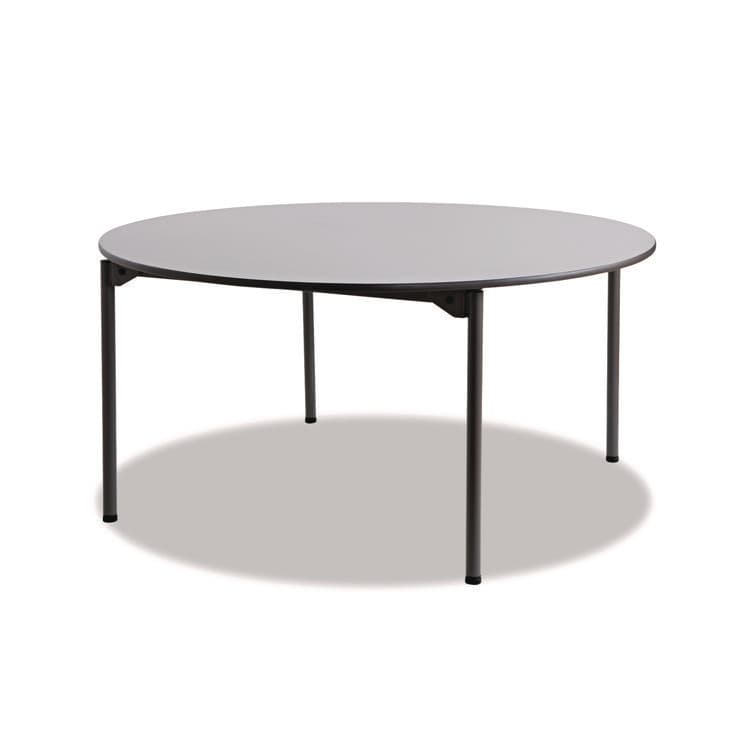 ICEBERG ENTERPRISES Maxx Legroom Wood Folding Table, Round, 60" x 29.5", Gray/Charcoal (ICE65867)