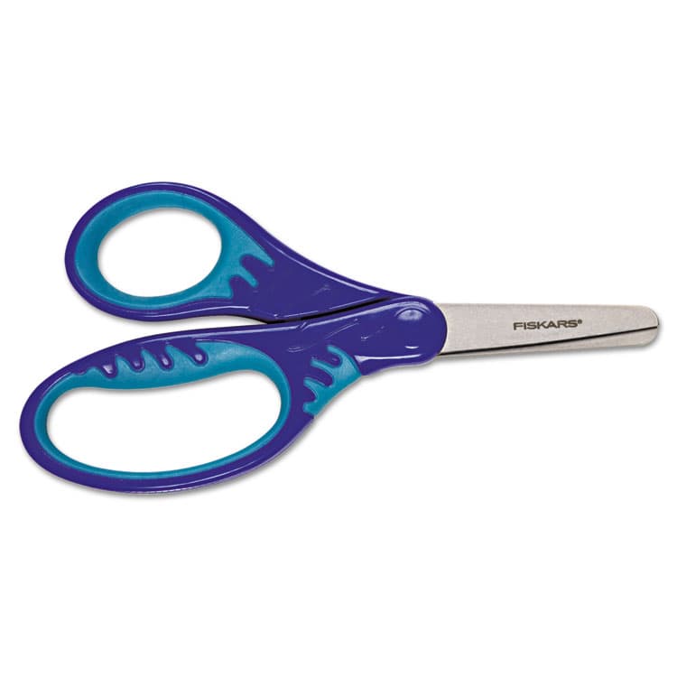 FISKARS MANUFACTURING CORP Kids Softgrip Scissors, Right Handed, Rounded Tip, 5" Long, 1.75" Cut Length, Straight Handle, Randomly Assorted Handle Color (FSK1942201001) thumbnail 2