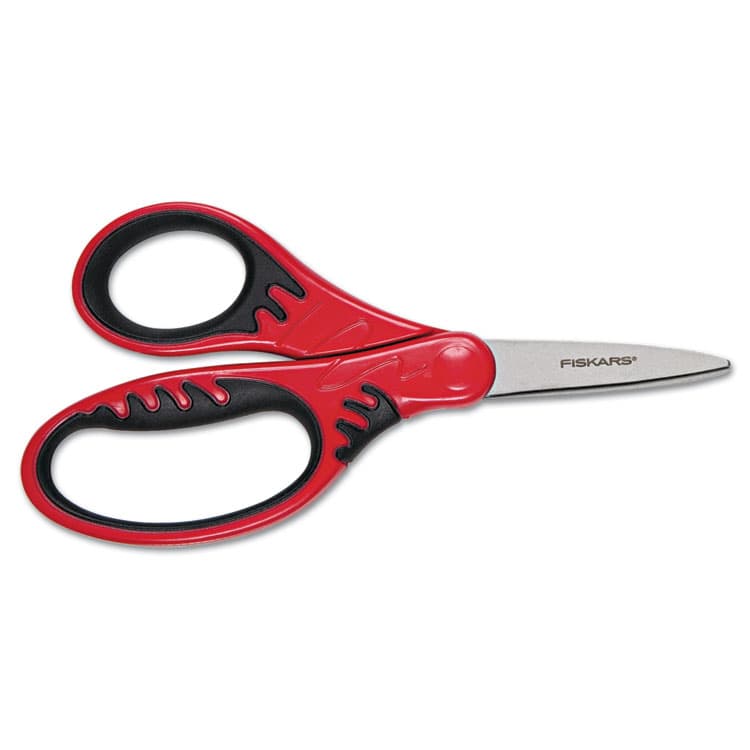 FISKARS MANUFACTURING CORP Kids Softgrip Scissors, Right Handed, Rounded Tip, 5" Long, 1.75" Cut Length, Straight Handle, Randomly Assorted Handle Color (FSK1942201001) thumbnail 3