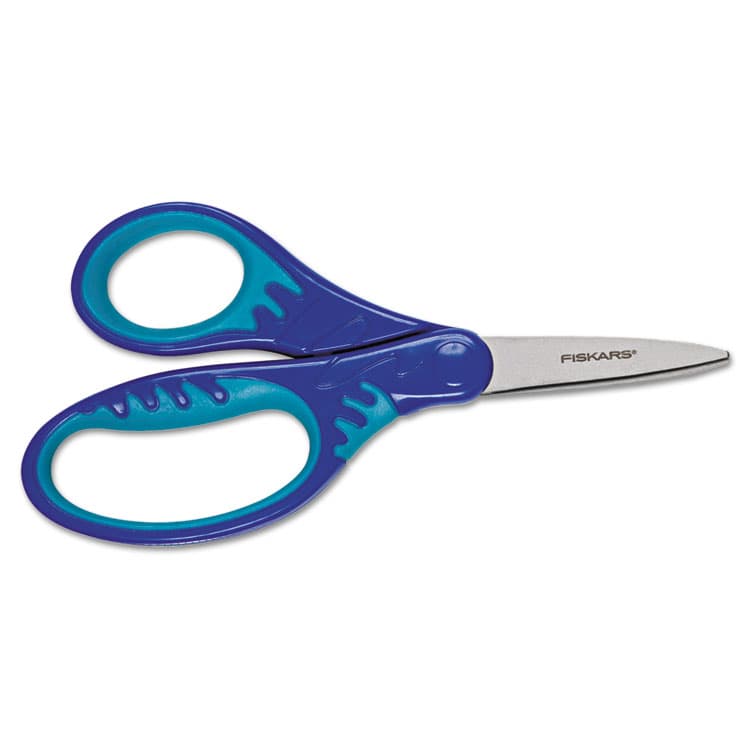 FISKARS MANUFACTURING CORP Kids Softgrip Scissors, Left/Right Handed, Pointed Tip, 5" Long, 1.75" Cut Length, Randomly Assorted Handle Color (FSK1942301001) thumbnail 3