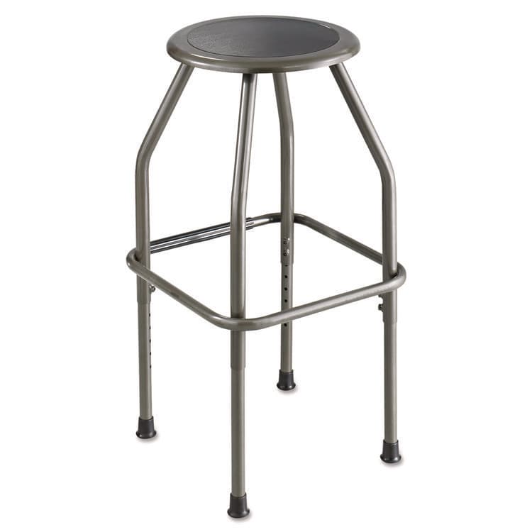 SAFCO PRODUCTS Diesel Industrial Stool with Stationary Seat, Backless, Supports Up to 250 lb, 22.5" to 29.5" Seat Height, Pewter (SAF6666)