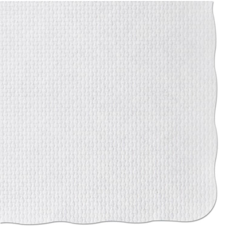 HOFFMASTER Placemats, Knurl Embossed Surface, Scalloped Edges, 13.5" x 9.5", White, 1,000/Carton (HFMPM32052) thumbnail 4