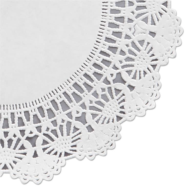 HOFFMASTER Cambridge Lace Doilies, Round, 8", White, 1,000/Carton (HFM500236) thumbnail 2