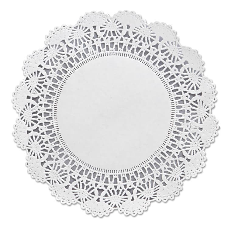 HOFFMASTER Cambridge Lace Doilies, Round, 8", White, 1,000/Carton (HFM500236)