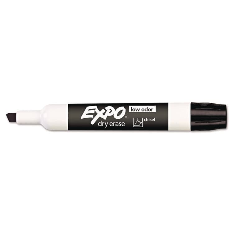SANFORD Low-Odor Dry-Erase Marker, Broad Chisel Tip, Black (SAN80001EA)