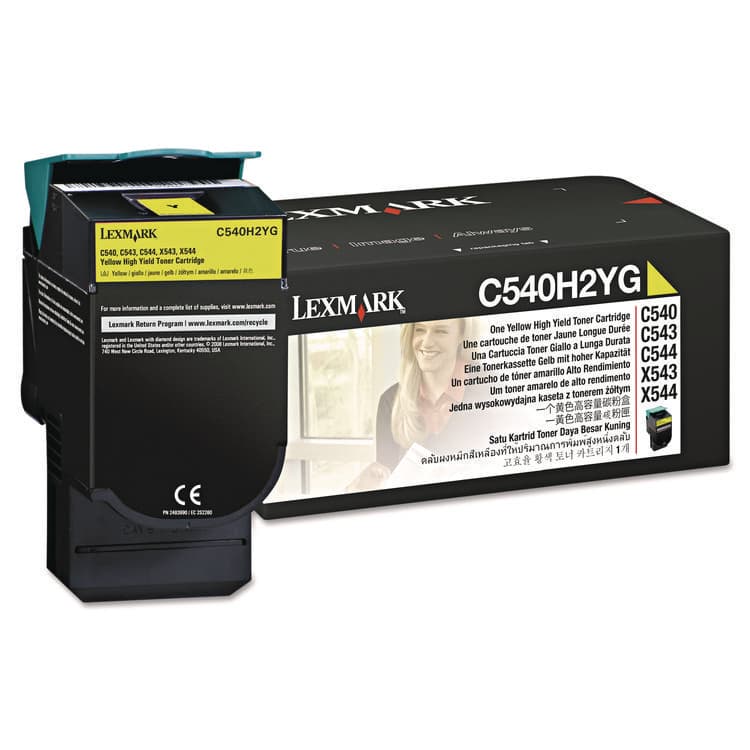 LEXMARK INT'L, . C540H2YG High-Yield Toner, 2,000 Page-Yield, Yellow (LEXC540H2YG)