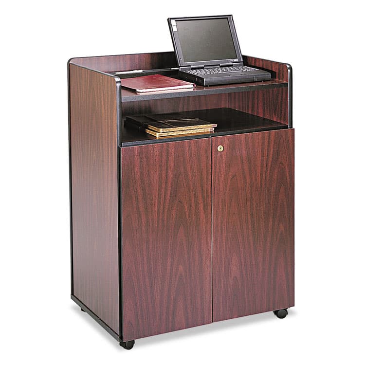 SAFCO PRODUCTS Executive Mobile Presentation Stand, 29.5 x 20.5 x 40.75, Mahogany (SAF8919MH) thumbnail 2