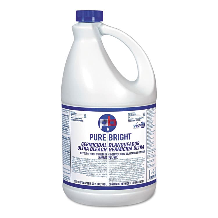 KIK INTERNATIONAL Liquid Germicidal Bleach, 1 gal Bottle, 3/Carton (KIKBLEACH3)