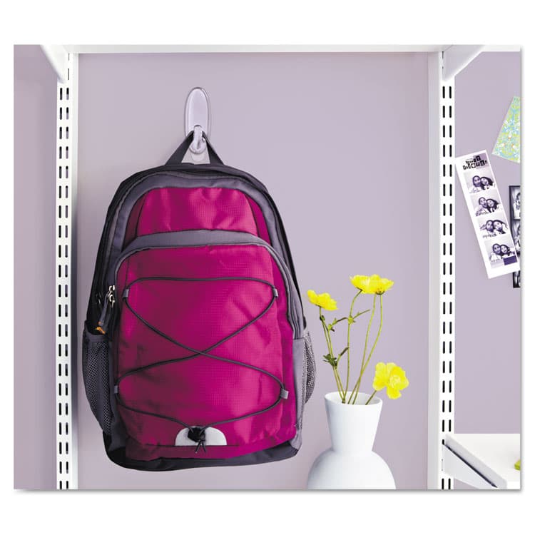 3M/COMMERCIAL TAPE DIV. Medium Clear Hooks, Plastic, Supports 2 lb, 6/Pack (MMM17091CLR6ES) thumbnail 2