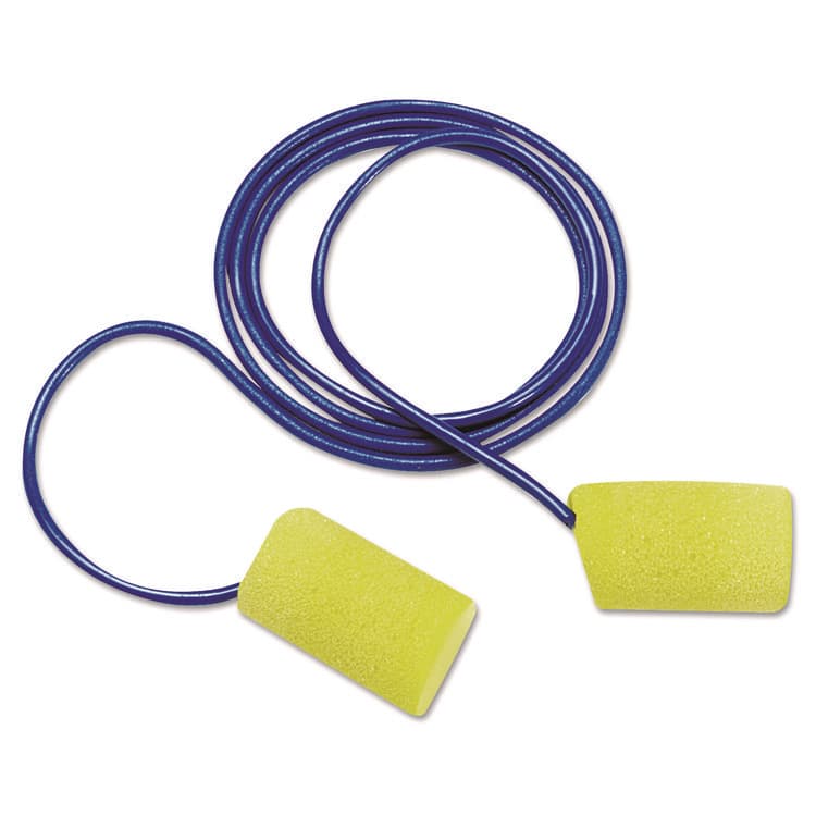 3M/COMMERCIAL TAPE DIV. E-A-R Classic Foam Earplugs, Metal Detectable, Corded, Poly Bag, 200 Pairs (MMM3114101)
