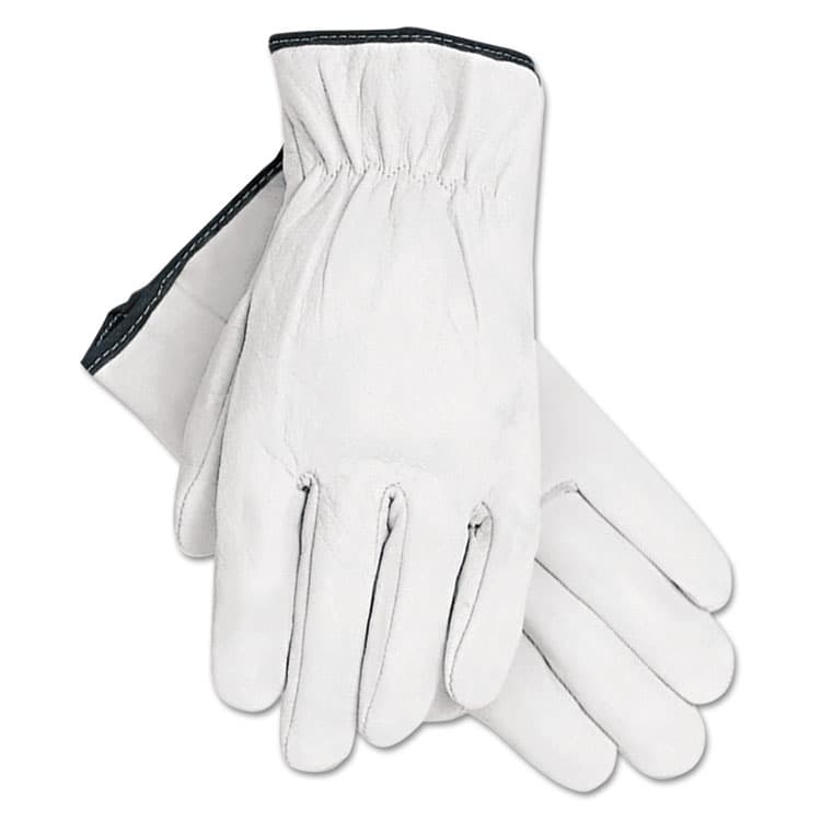 MCR SAFETY Grain Goatskin Driver Gloves, Gunn Cut, Straight Thumb, X-Large, White, 12 Pairs (MPG3601XL) thumbnail 2