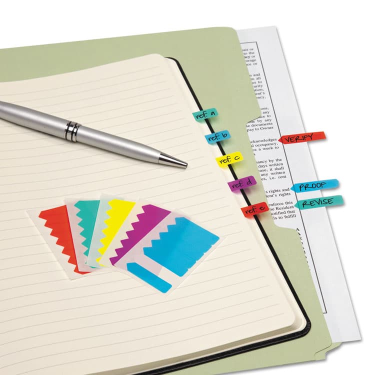 REDI-TAG CORPORATION Mini Arrow Page Flags, Blue/Mint/Purple/Red/Yellow, 154 Flags/Pack (RTG72001) thumbnail 4