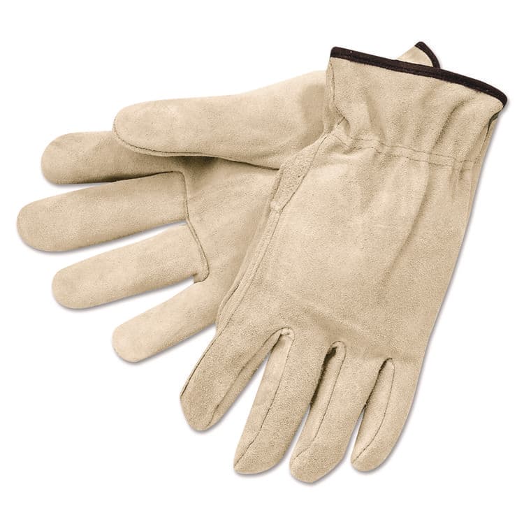 MCR SAFETY Driver's Gloves, Gunn Cut, Keystone Thumb, X-Large, Cream, 12 Pairs (MPG3100XL)
