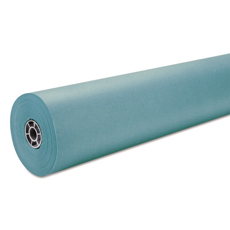 PACON CORPORATION Rainbow Duo-Finish Colored Kraft Paper, 35 lb Wrapping Weight, 36" x 1,000 ft, Aqua (PAC63160)