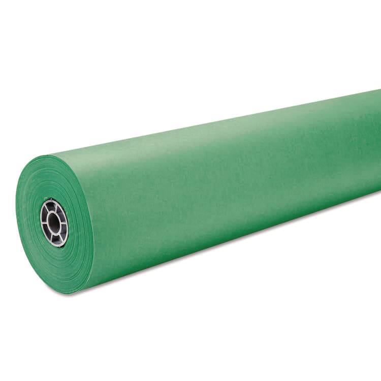 PACON CORPORATION Rainbow Duo-Finish Colored Kraft Paper, 35 lb Wrapping Weight, 36" x 1,000 ft, Brite Green (PAC63130)