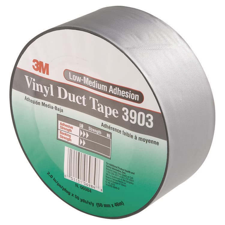 3M/COMMERCIAL TAPE DIV. 3903 Vinyl Duct Tape, 2" x 50 yds, Gray (MMM05113106984)