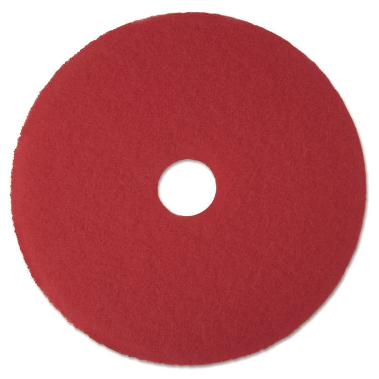 3M/COMMERCIAL TAPE DIV. Low-Speed Buffer Floor Pads 5100, 13" Diameter, Red, 5/Carton (MMM08388)