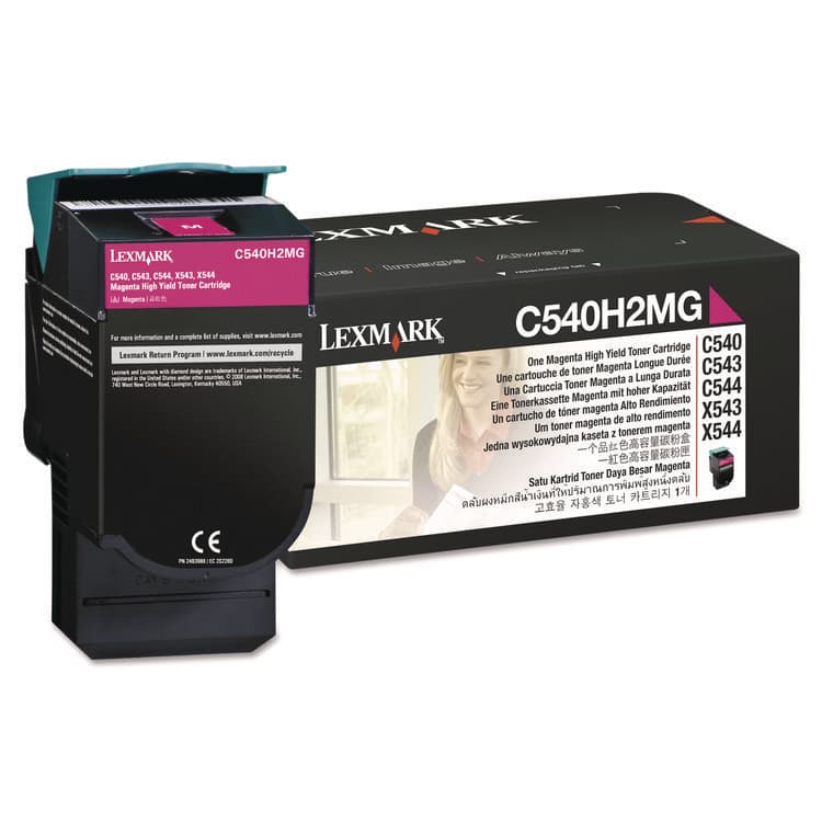 LEXMARK INT'L, . C540H2MG High-Yield Toner, 2,000 Page-Yield, Magenta (LEXC540H2MG)