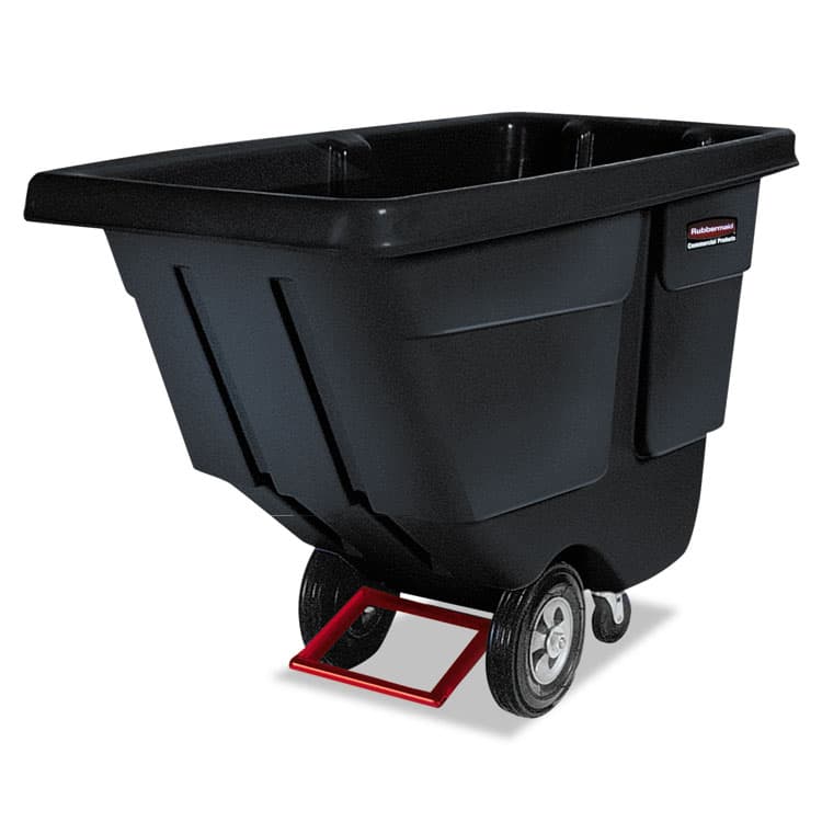RUBBERMAID COMMERCIAL PROD. 1 cu yd BRUTE Rotomolded Tilt Truck, 850 lb Capacity, Black (RCP1314BLA)