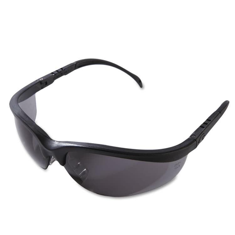 MCR SAFETY Klondike Safety Glasses, Matte Black Half Frame, Gray Dual Lens, 12/Box (CRWKD112BX)