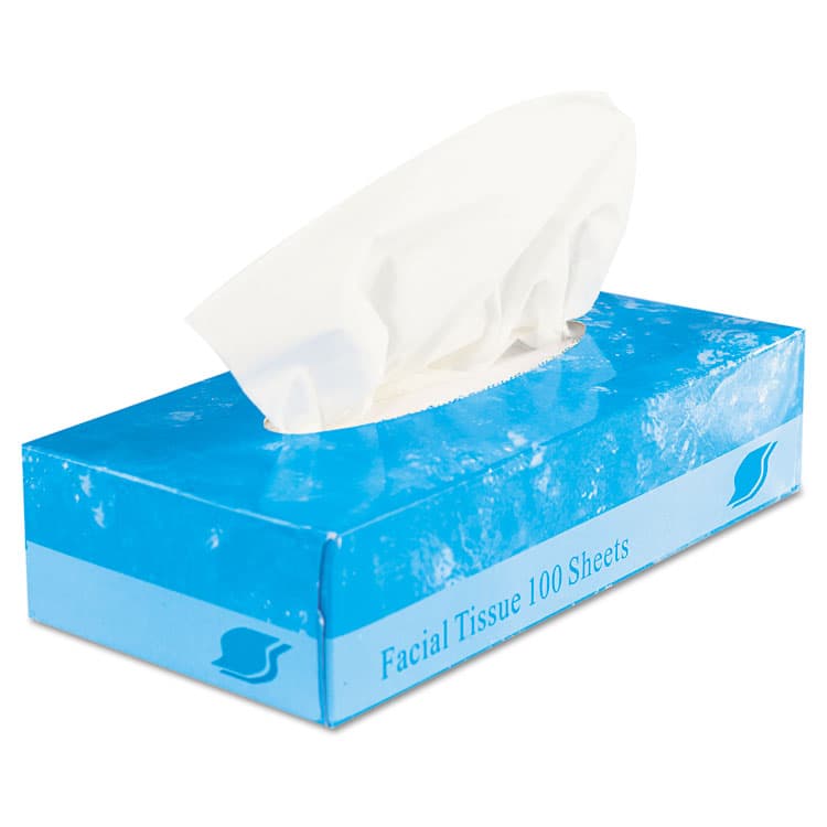 GEN Boxed Facial Tissue, 2-Ply, White, 100 Sheets/Box, 30 Boxes/Carton (GENFACIAL30100) thumbnail 4