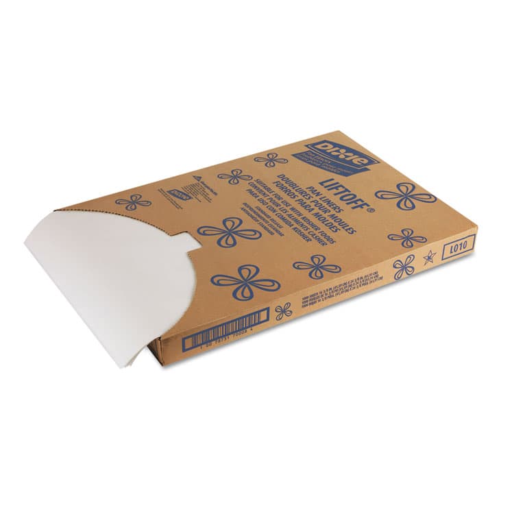 DIXIE FOOD SERVICE Greaseproof Liftoff Pan Liners, 16.38 x 24.38, White, 1,000/Carton (DXELO10)