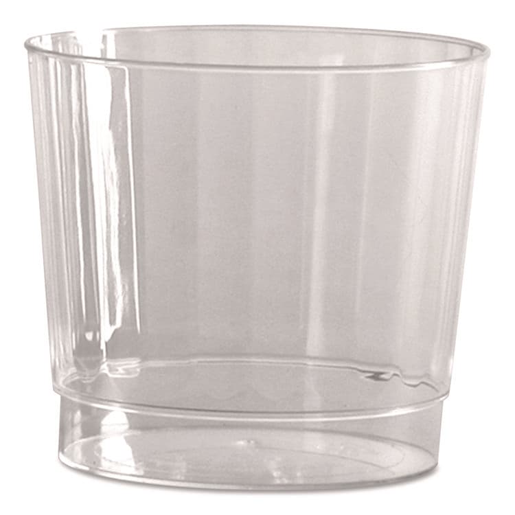 WNA, . Classic Crystal Plastic Tumblers, 9 oz, Clear, Fluted, Rocks Squat, 20/Pack, 12 Packs/Carton (WNACCR9240)
