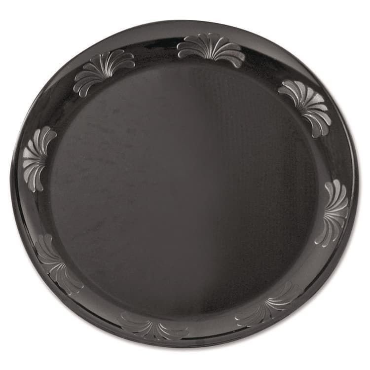 WNA, . Designerware Plastic Plates, 7.5" dia, Black, 10/Pack, 18 Packs/Carton (WNADWP75180BK)