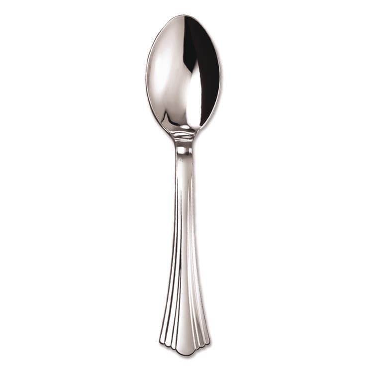 WNA, . Heavyweight Plastic Spoons, Reflections Design, Silver, 600/Carton (WNA620155) thumbnail 4