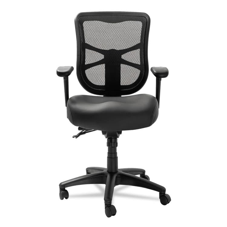 ALERA Alera Elusion Series Mesh Mid-Back Multifunction Chair, Supports Up to 275 lb, 17.7" to 21.4" Seat Height, Black (ALEEL4215) thumbnail 4