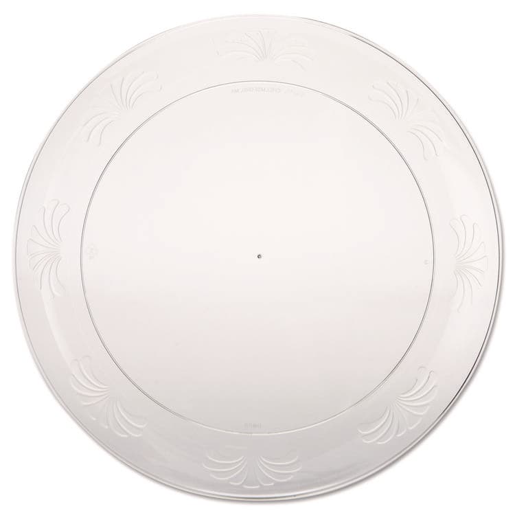 WNA, . Designerware Plastic Plates, 9" dia, Clear, 10/Pack, 18 Packs/Carton (WNADWP9180)