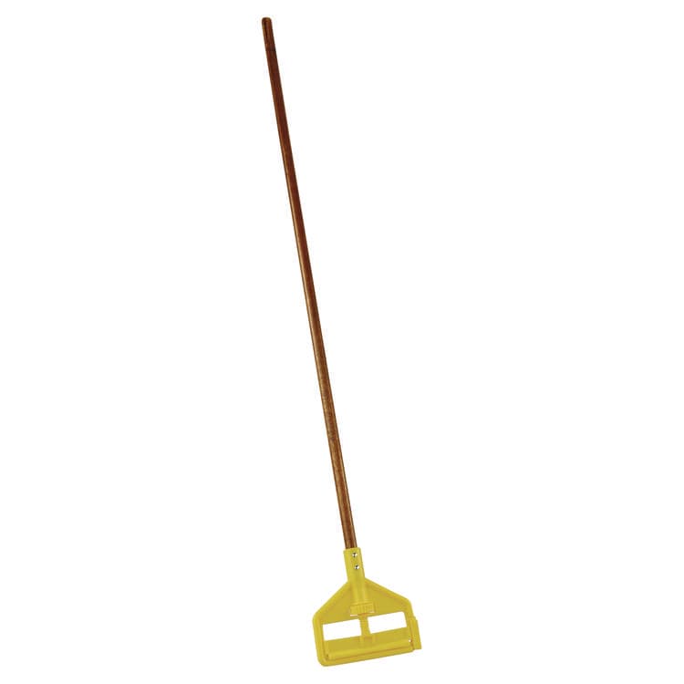 RUBBERMAID COMMERCIAL PROD. Invader Wood Side-Gate Wet-Mop Handle, 54", Natural/Yellow (RCPH115)
